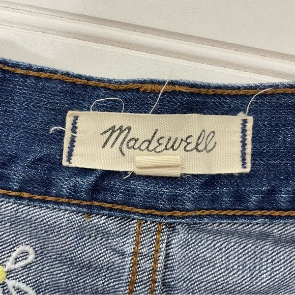 Madewell The Perfect Jean Short Embroidered Daisy Edition Womens 28 369 - Picture 5 of 9